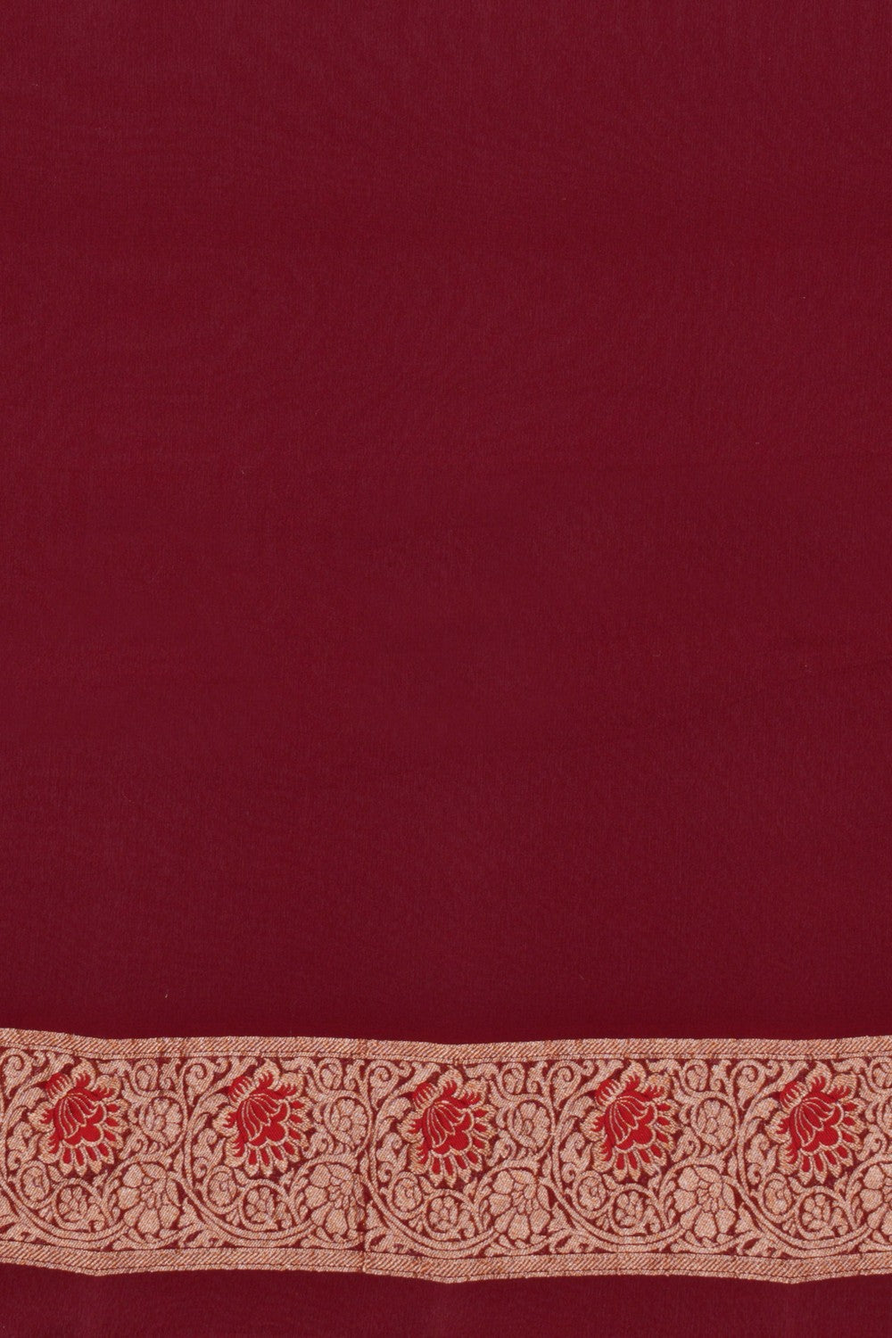 Banarasi Georgette Red Saree