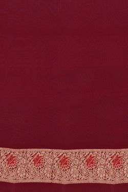 Image of Banarasi Georgette Red Saree