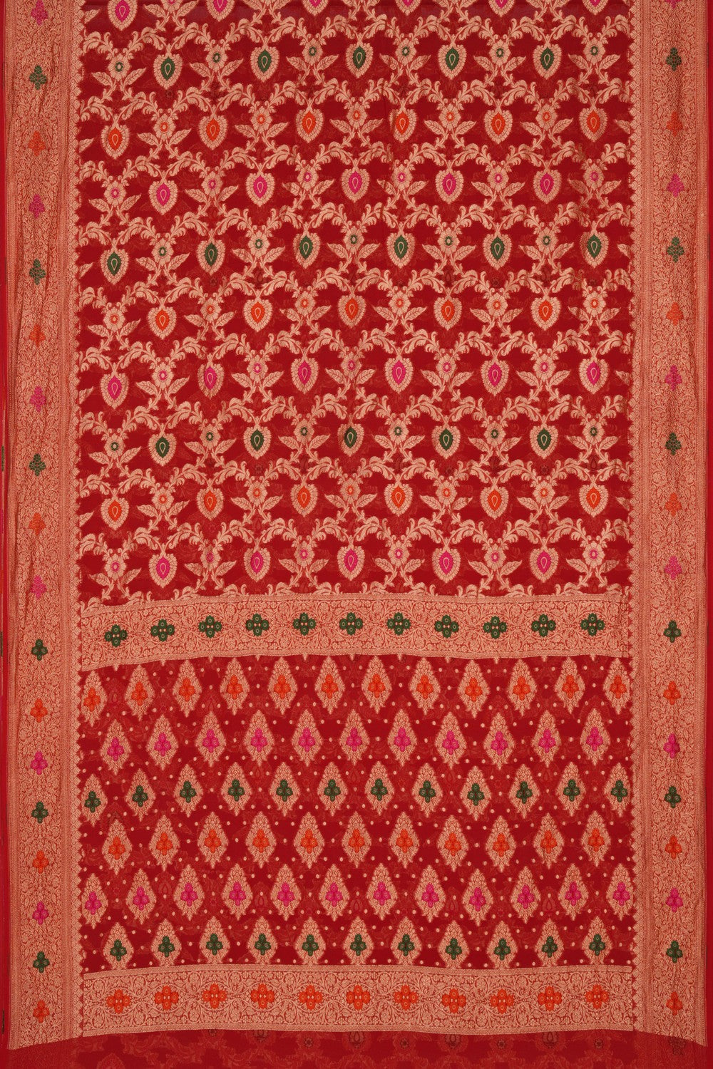 Image of Banarasi Georgette Red Saree