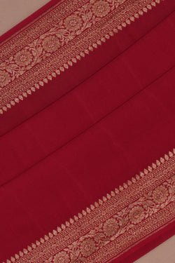 Image of Banarasi Crepe Red Saree