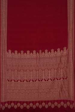 Image of Banarasi Crepe Red Saree