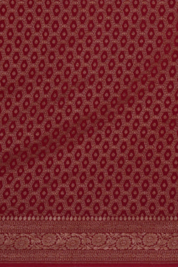 Image of Banarasi Crepe Red Saree