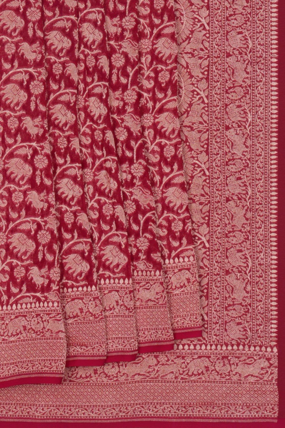 Banarasi Georgette Pink Saree