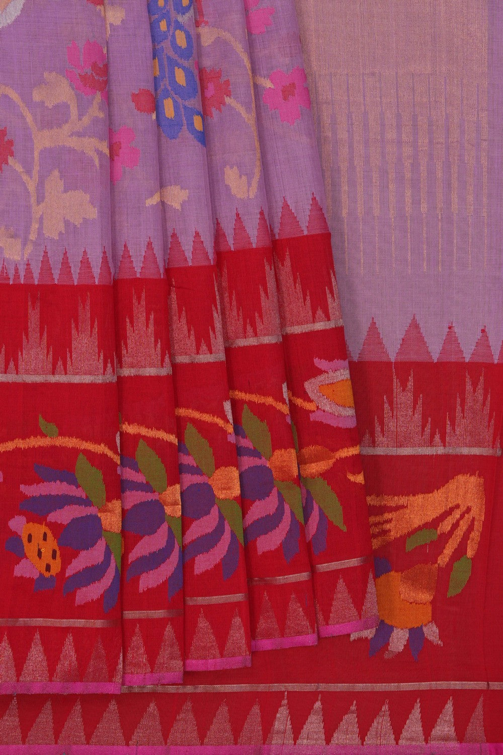 Ponduru Cotton Purple Saree