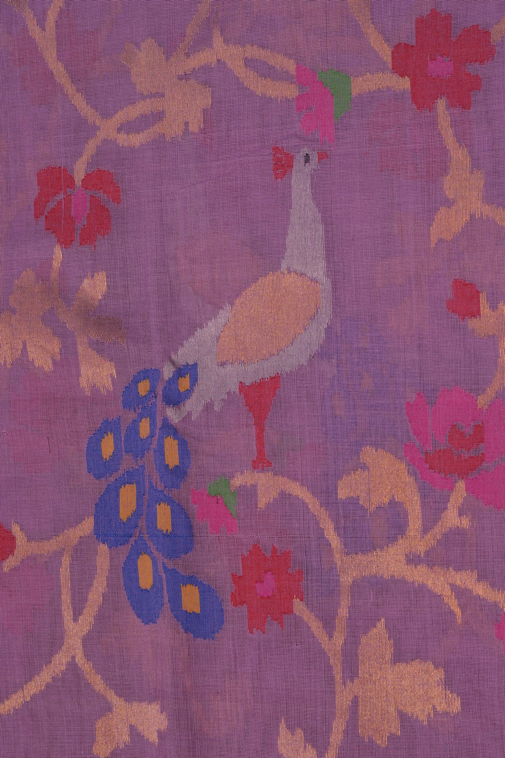 Image of Ponduru Cotton Purple Saree