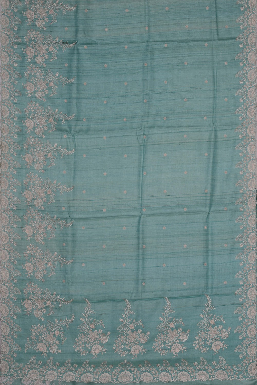 Image of Tussar Silk Embroidery Saree