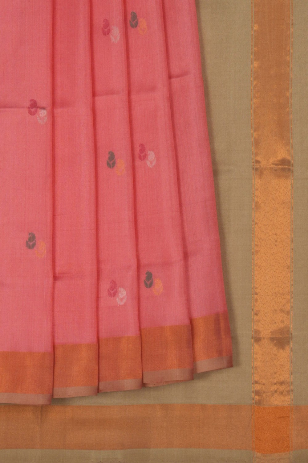 Uppada Coral Pink Saree