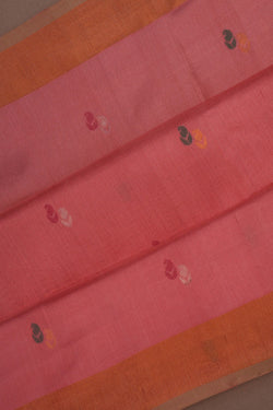 Image of Uppada Coral Pink Saree