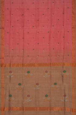 Image of Uppada Coral Pink Saree