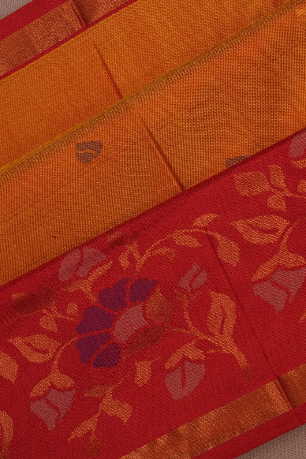 Image of Uppada Silk Mustard Saree