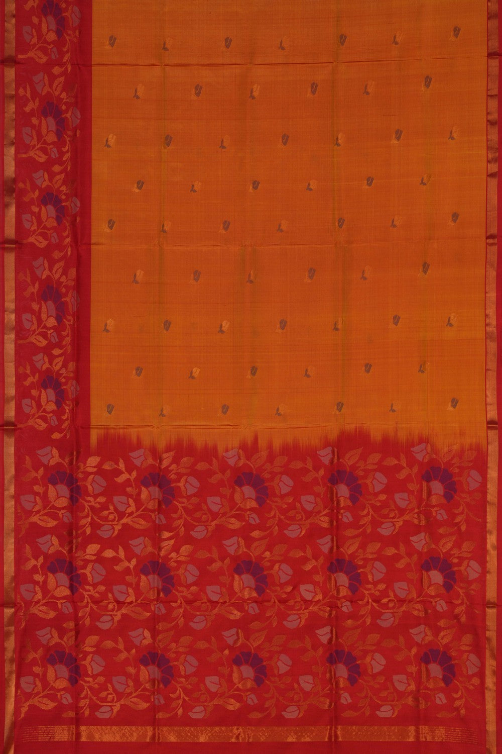 Image of Uppada Silk Mustard Saree