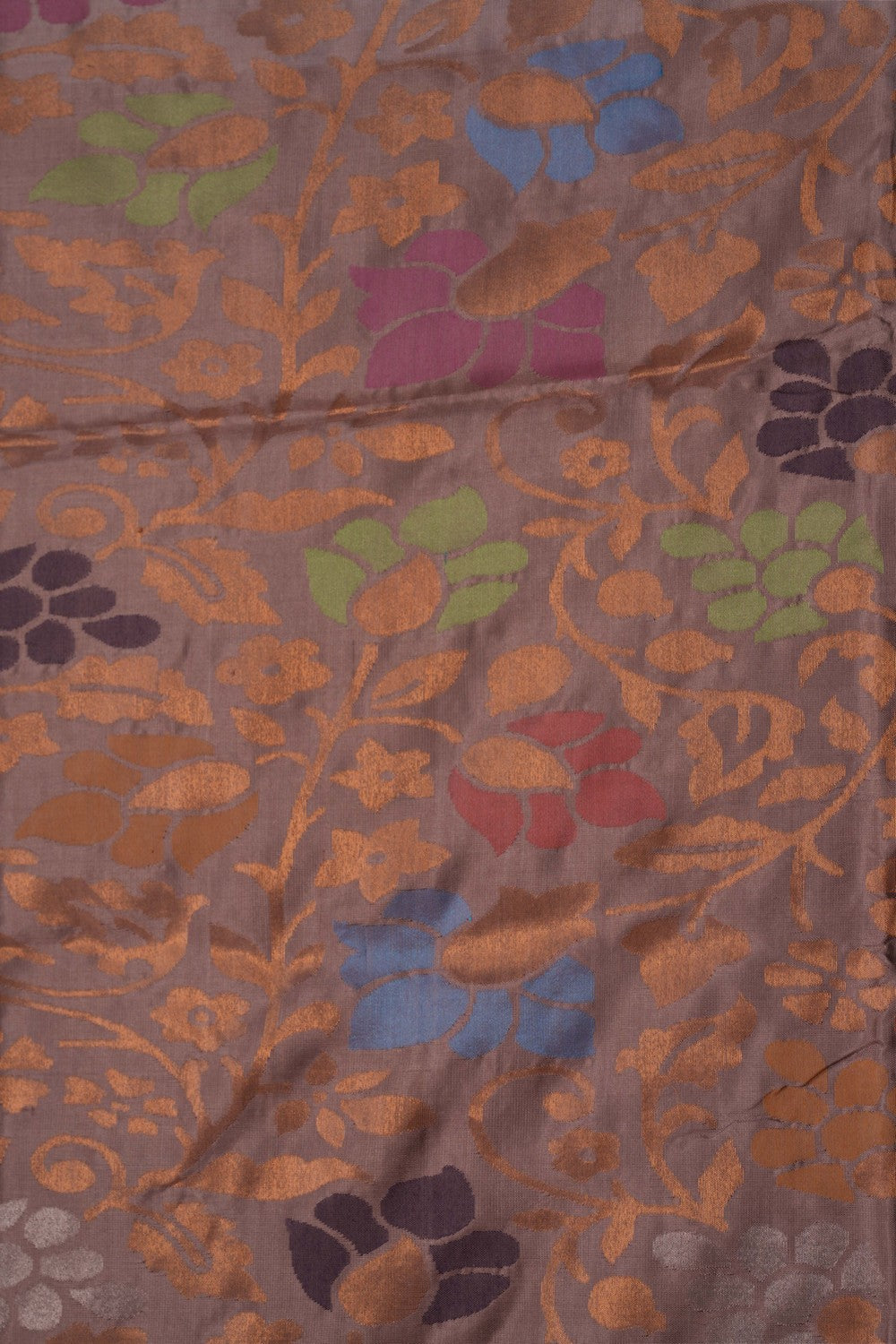 Image of Uppada Beige Silk Saree