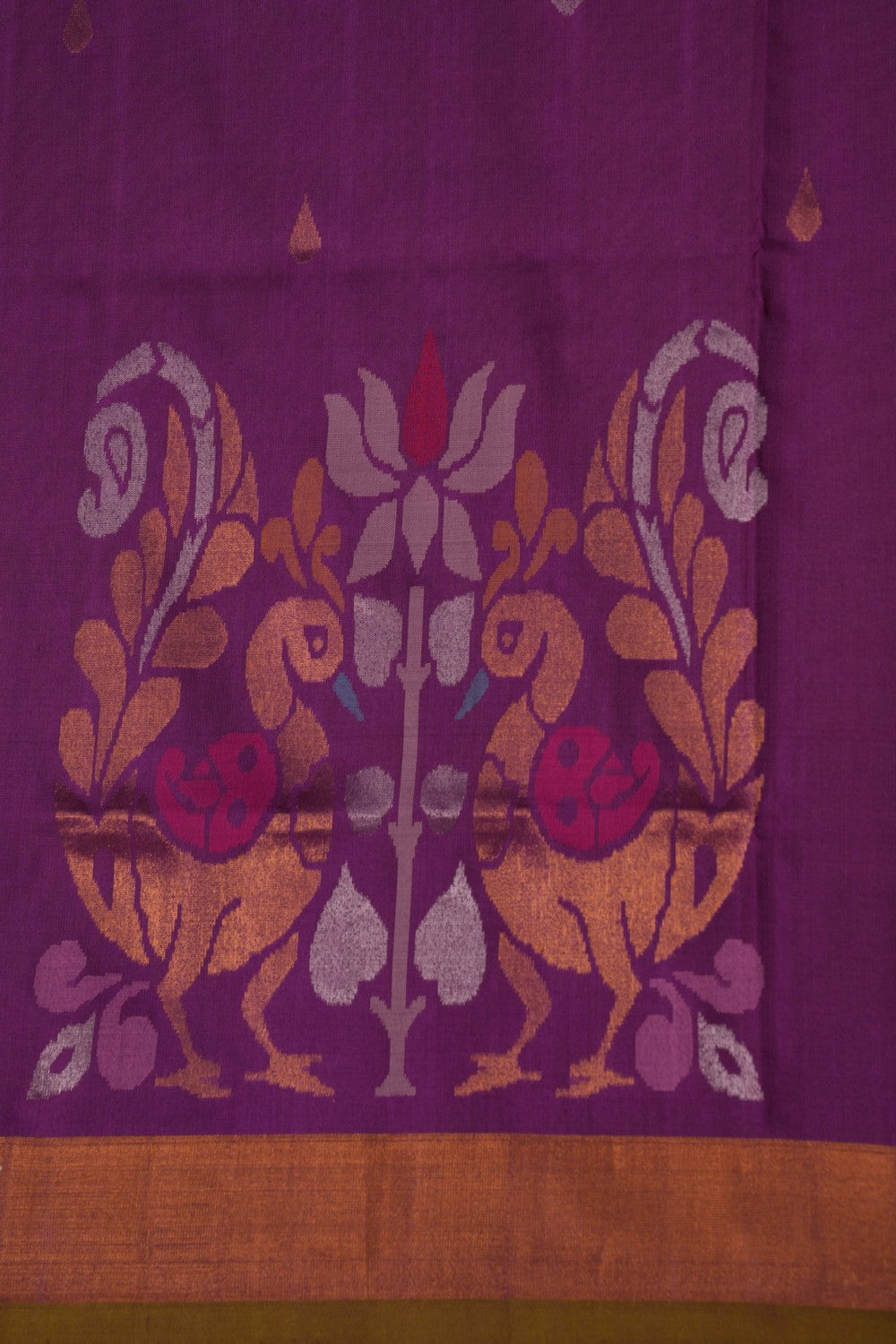 Image of Uppada Purple Silk Saree