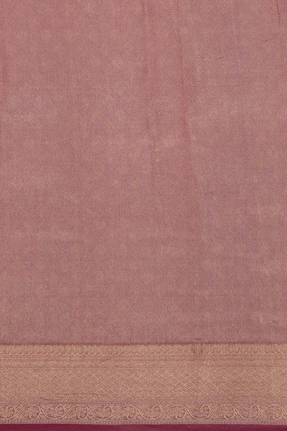 A Tissue Saree With Horizontal Zari Lines