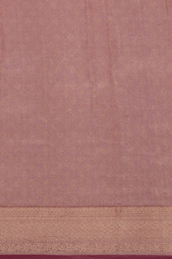 Image of A Tissue Saree With Horizontal Zari Lines