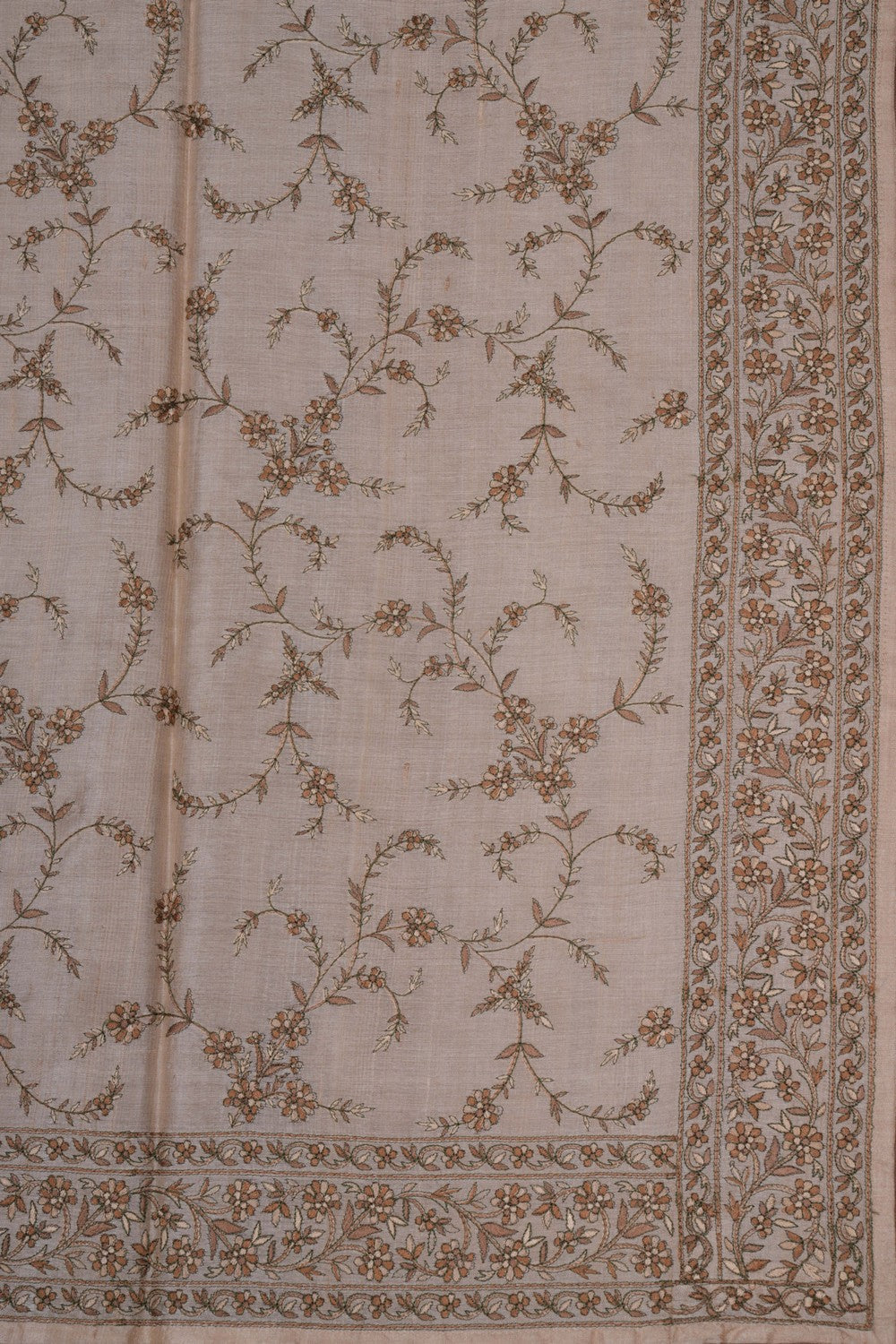 Image of Embroidered Tussar Saree