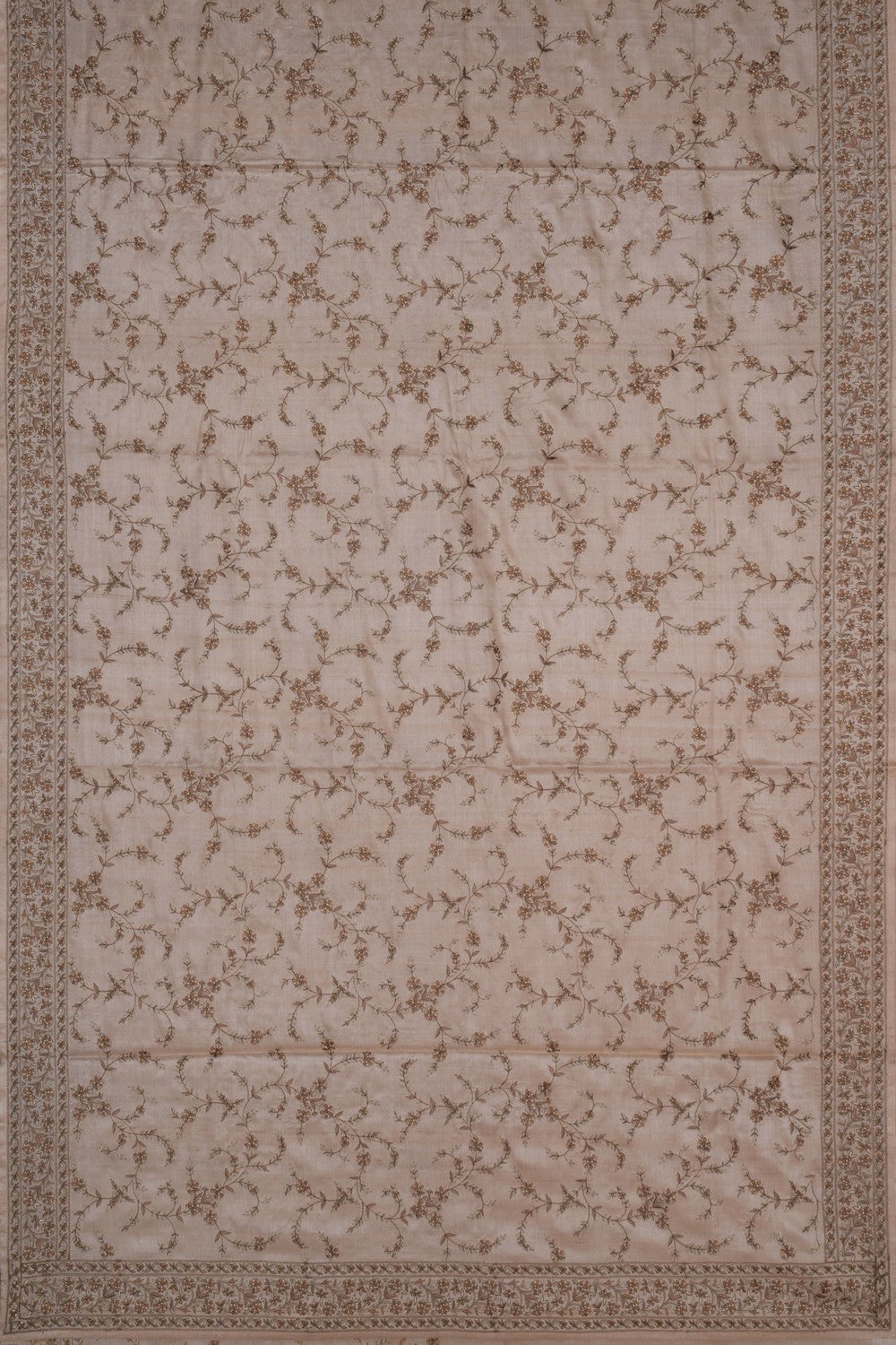 Image of Embroidered Tussar Saree