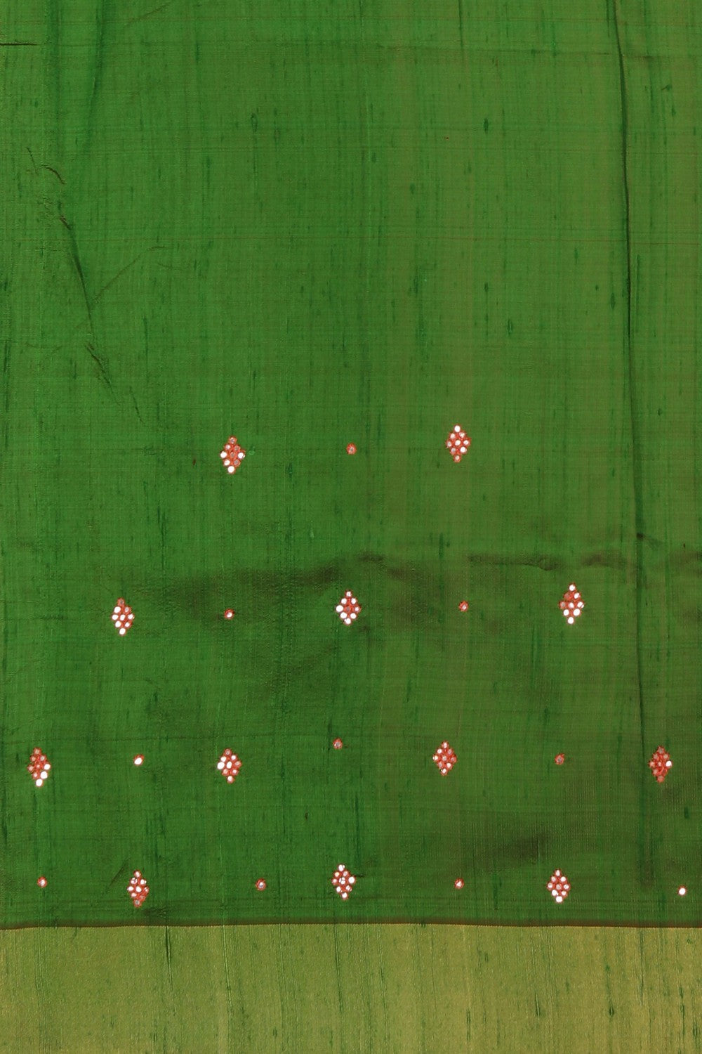 Image of Dupion Silk Coral Orange Saree