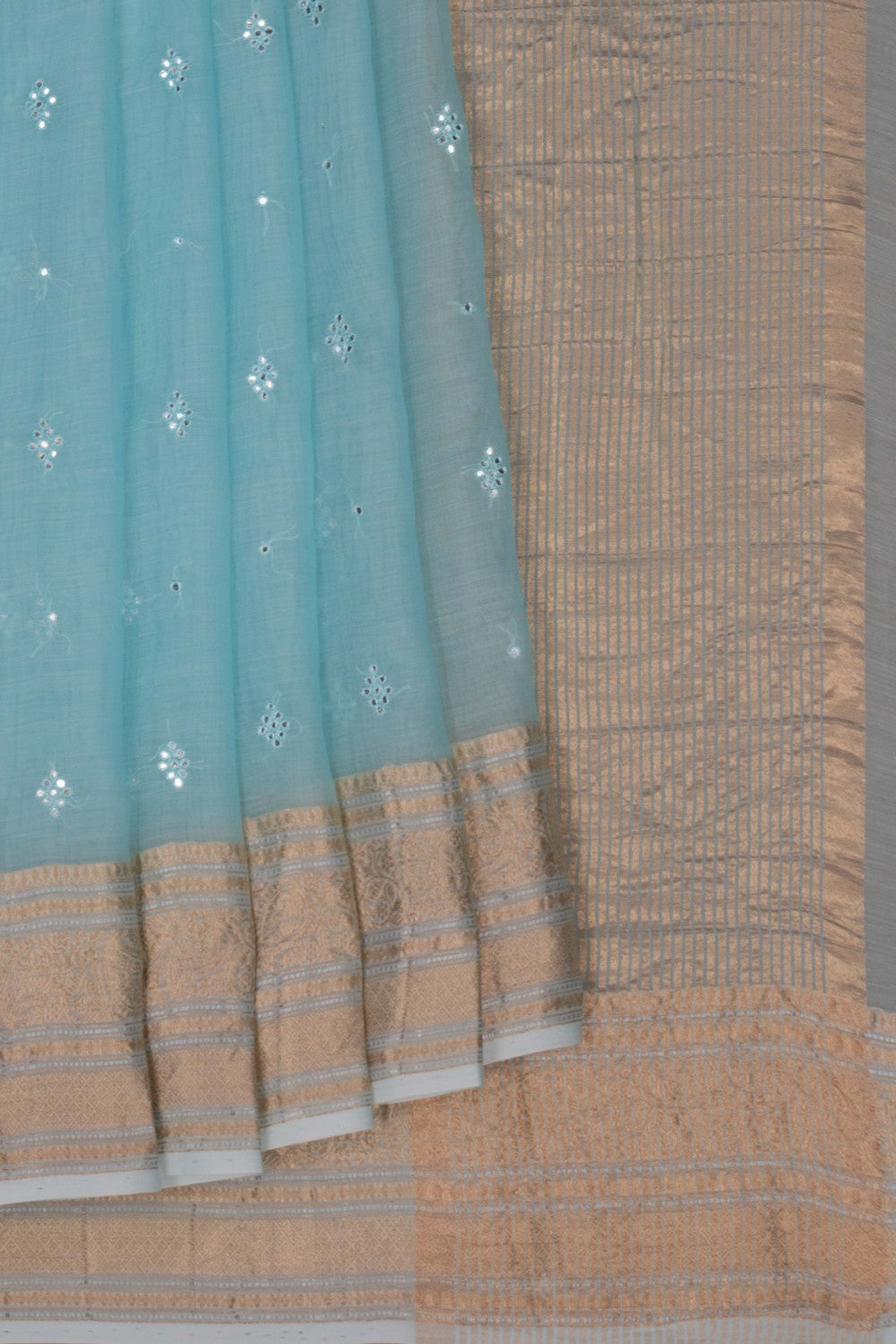 Chanderi Pastel Blue Saree