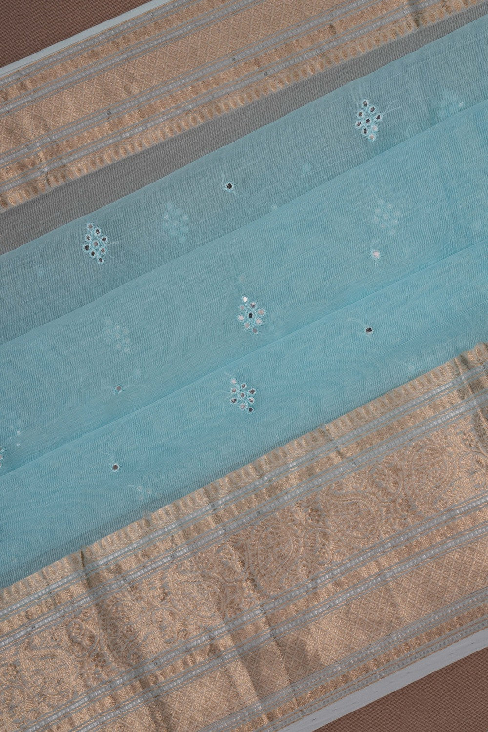 Chanderi Pastel Blue Saree