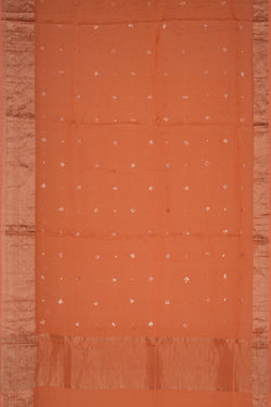 Image of Chanderi Orange Saree