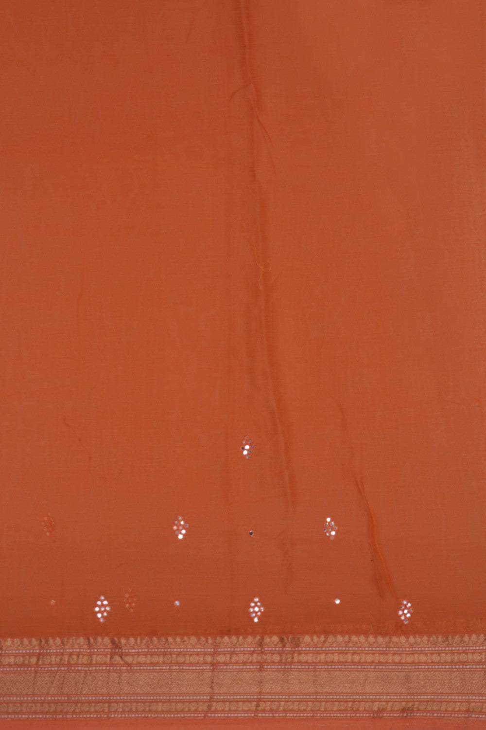 Chanderi Orange Saree