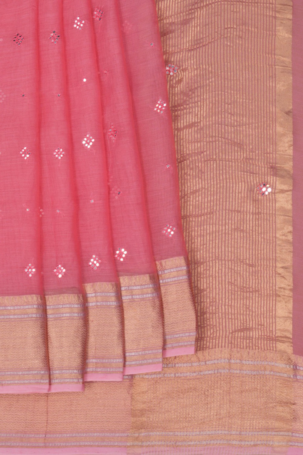Chanderi Pink Saree