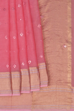 Image of Chanderi Pink Saree