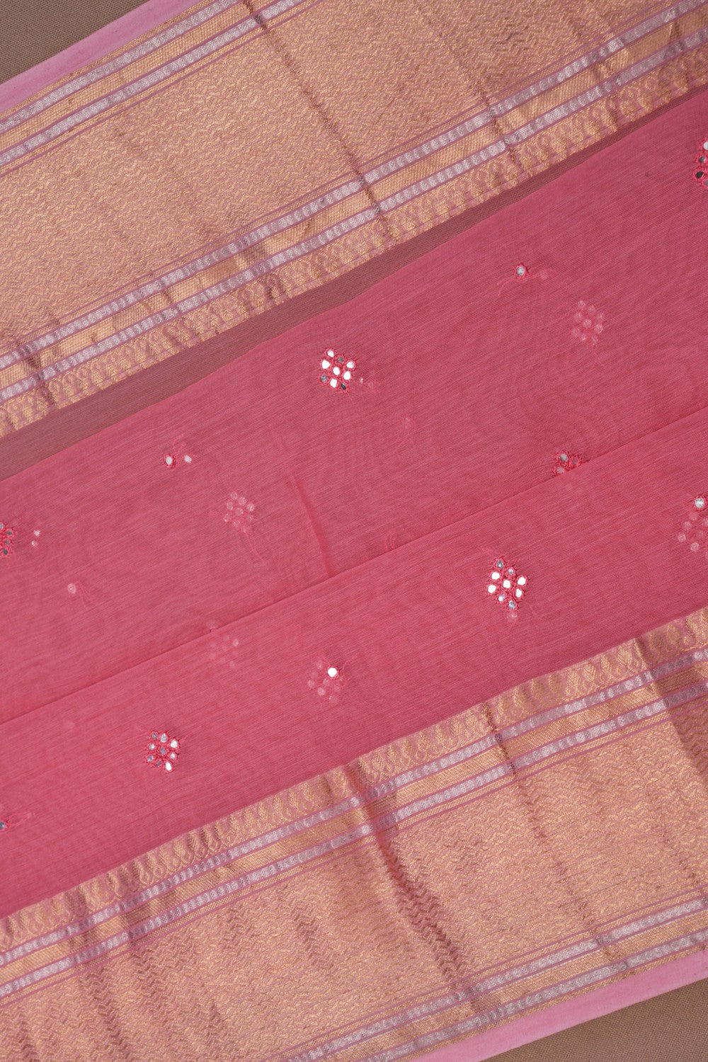 Chanderi Pink Saree