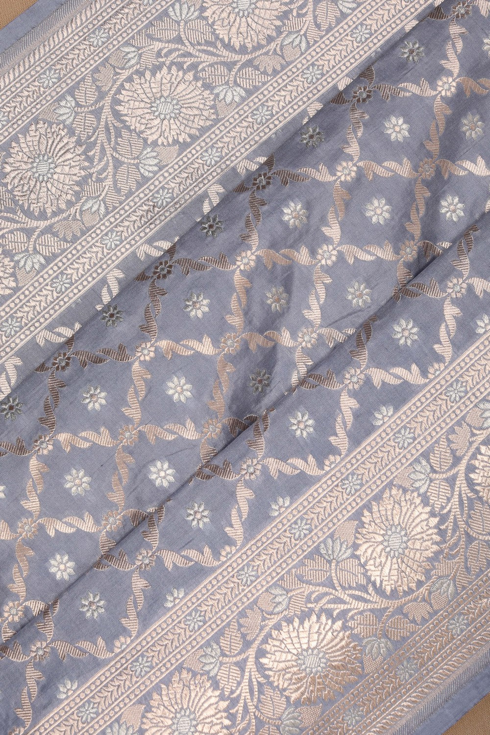 Banarasi Smoky Grey Saree