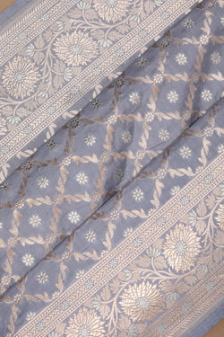 Image of Banarasi Smoky Grey Saree