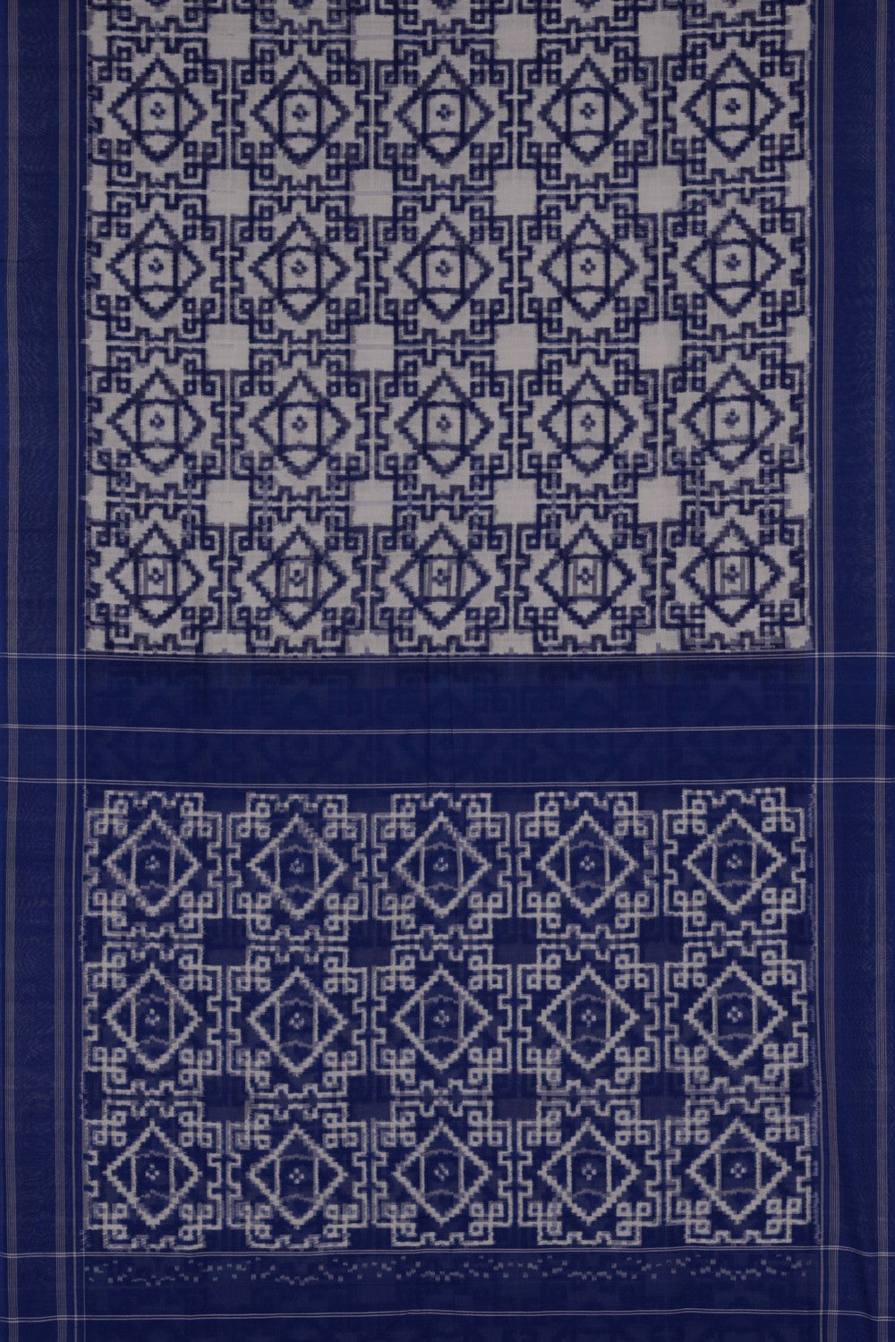 Pochampally Ikat Cotton Royal Blue Saree