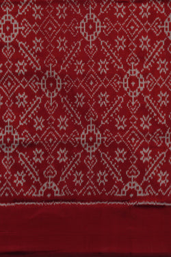 Image of Pochampally Ikat Silk Cream Saree