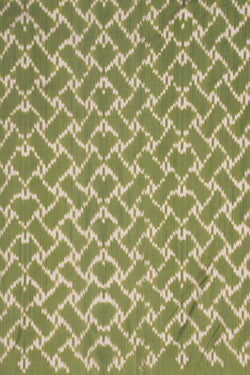 Image of Pochampally Ikat Silk Sage Green Saree