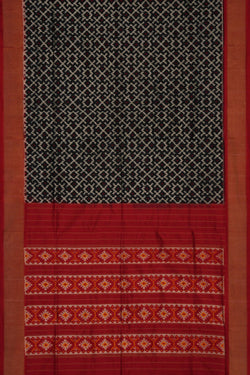 Image of Pochampally Ikat Silk Black Saree