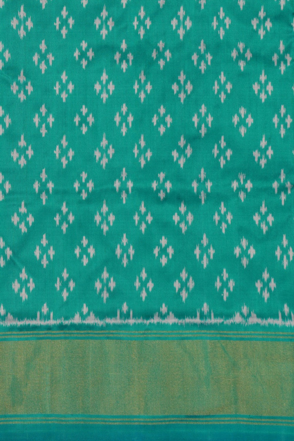 Image of Pochampally Ikat Silk Navy Blue Saree