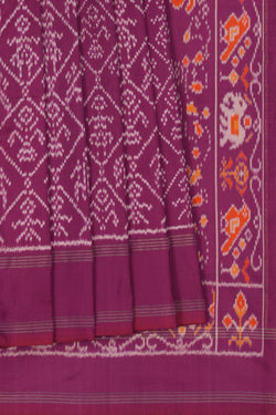 Image of Pochampally Ikat Silk Purple Saree