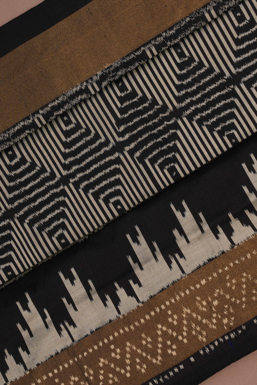 Image of Pochampally Ikat Silk Black Saree