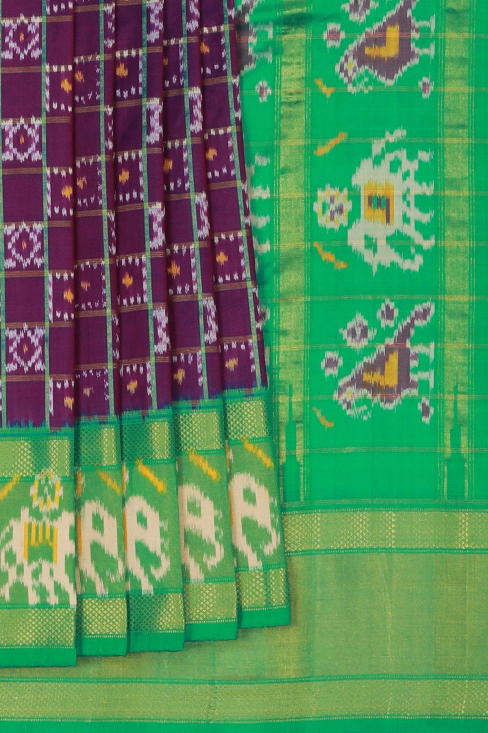 Image of Pochampally Ikat Silk Saree