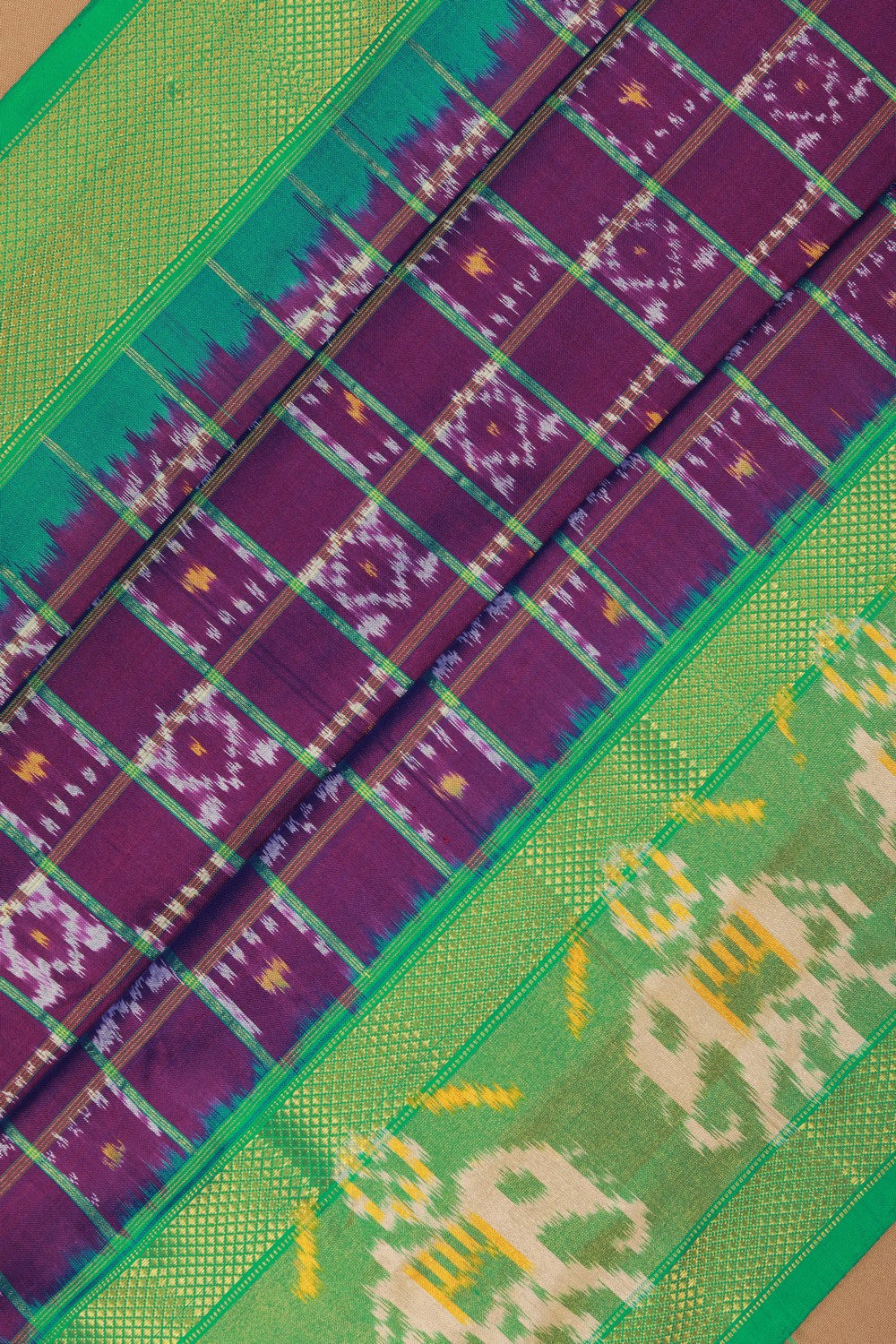 Image of Pochampally Ikat Silk Saree