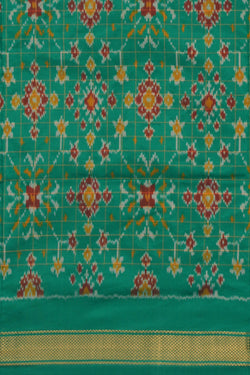 Image of Pochampally Ikat Silk Cream Saree