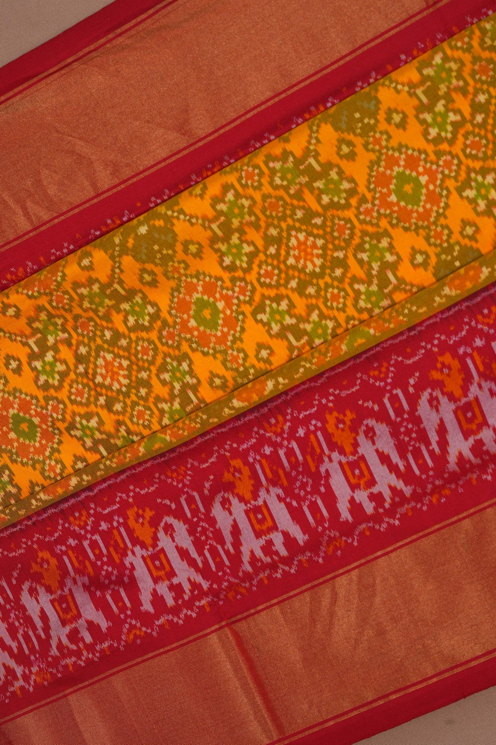 Image of Pochampally Ikat Silk Saree