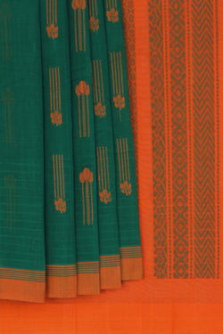 Image of South Cotton Green Saree