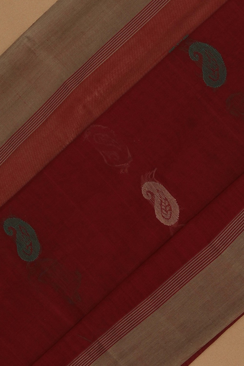 South Cotton Maroon Saree