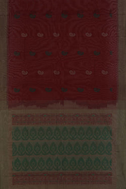 Image of South Cotton Maroon Saree
