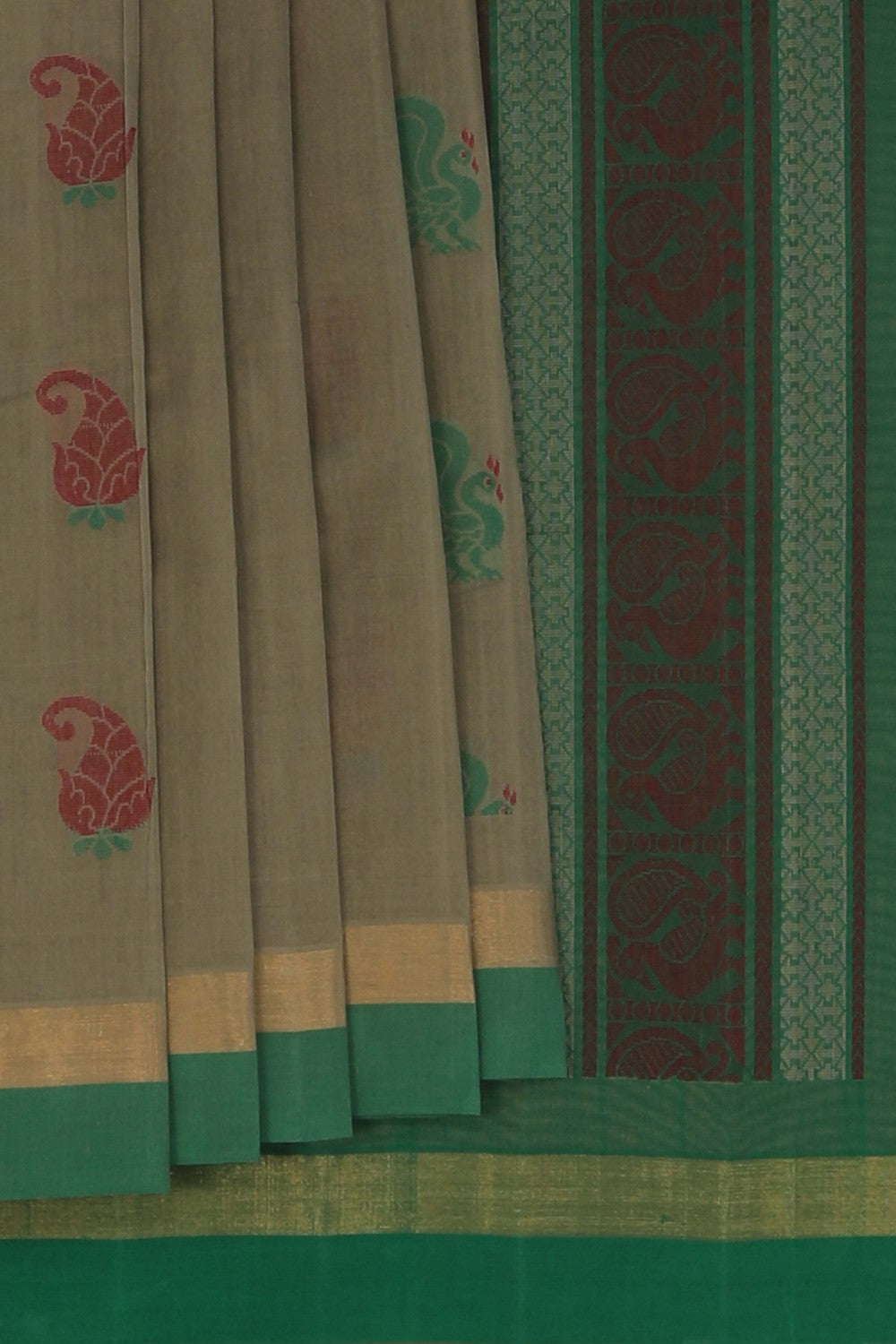 Image of South Cotton Grey Saree