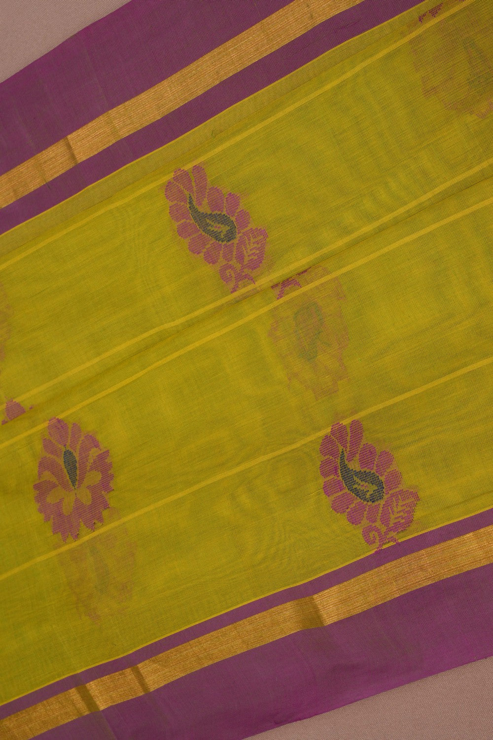 South Cotton Spring Green Saree