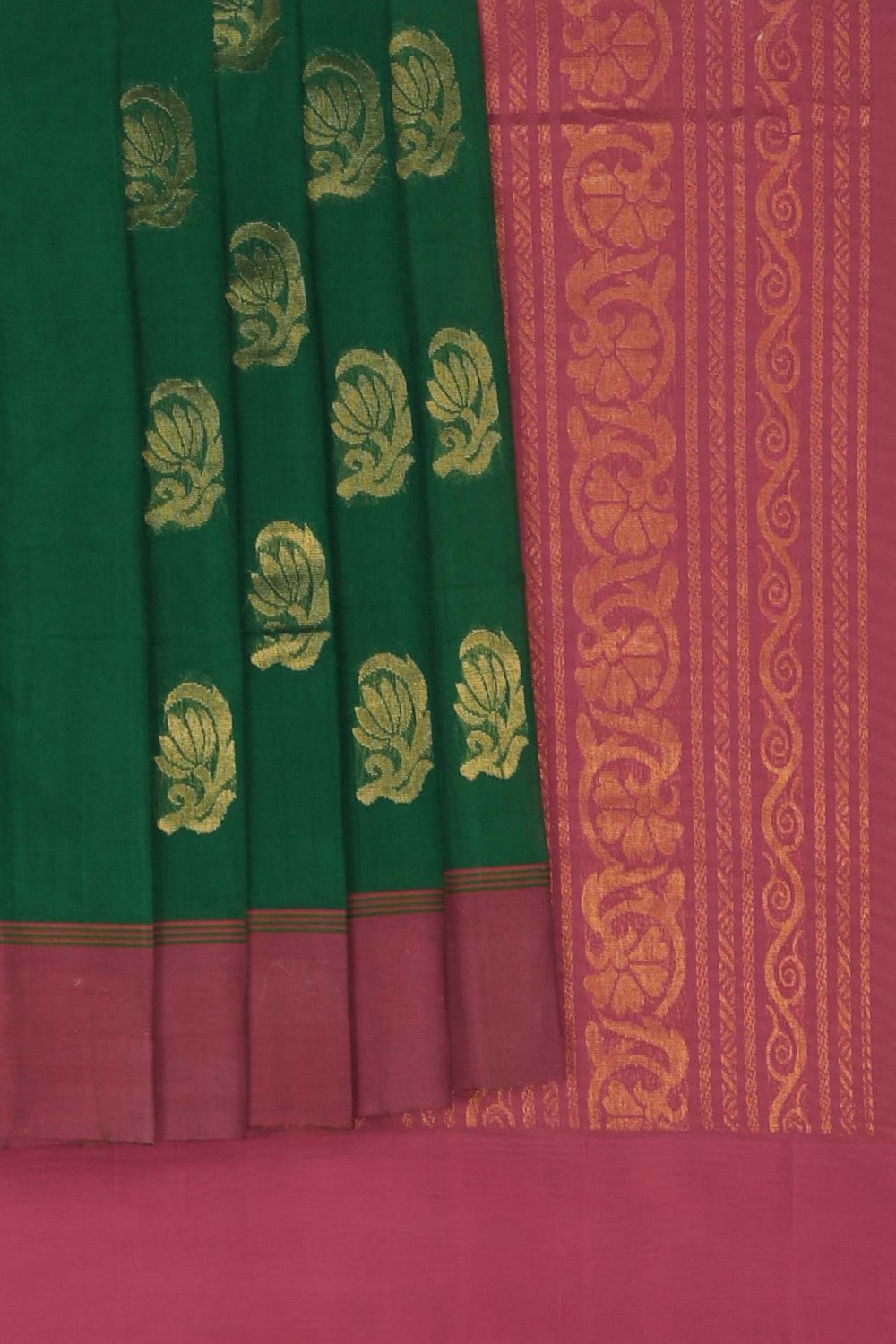 Image of South Cotton Green Saree