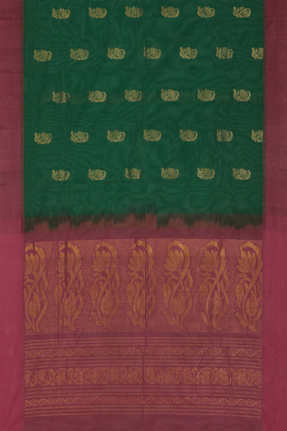 Image of South Cotton Green Saree