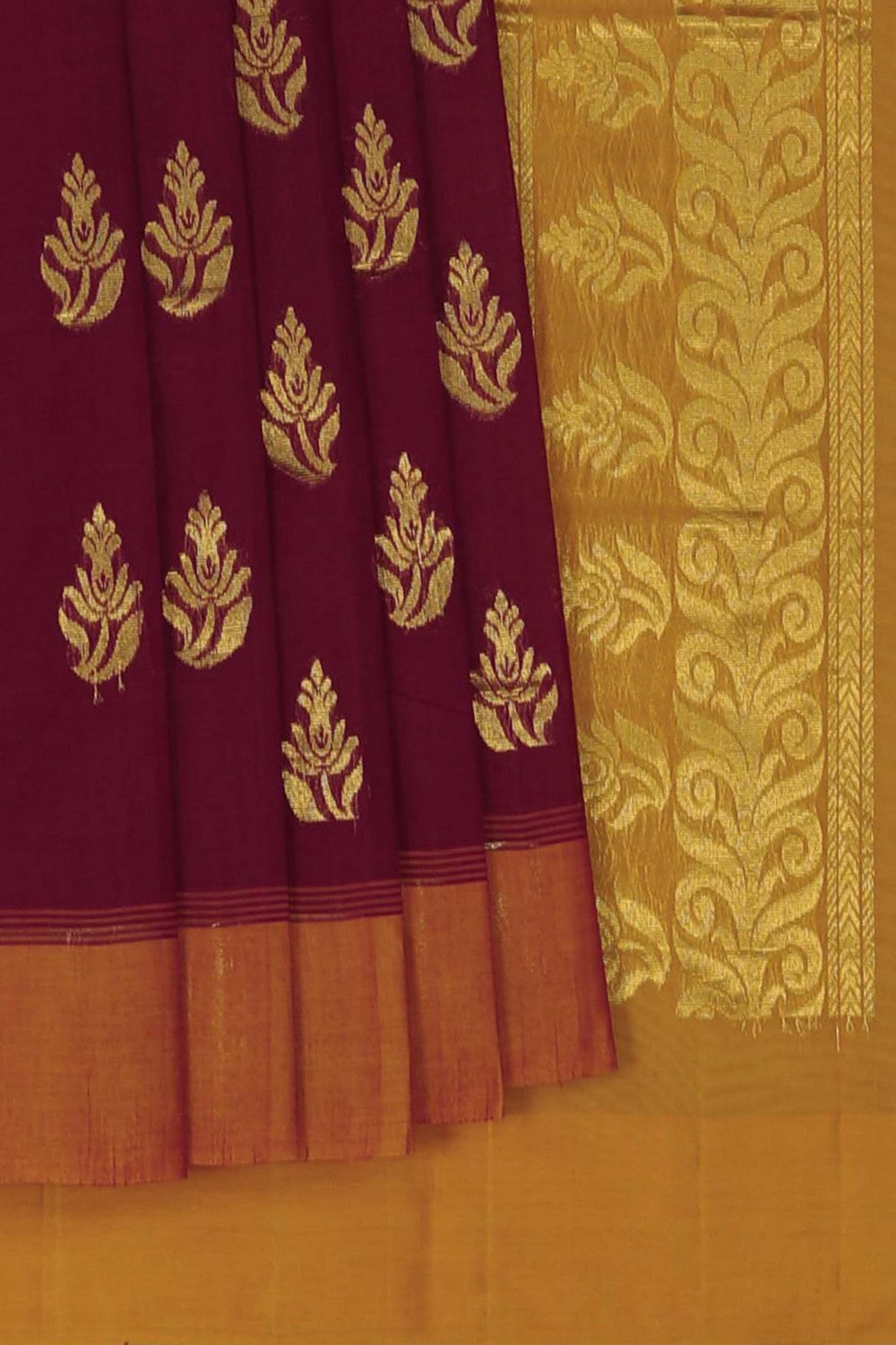 South Cotton Purple Saree